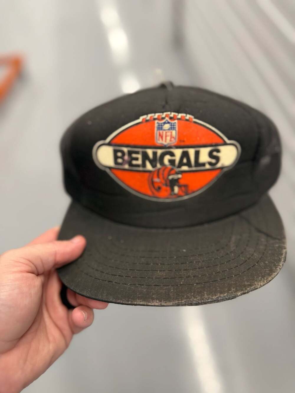 Drew Pearson Headwear Cincinnati Bengals NFL Trucker Hat Black Mesh Snapback